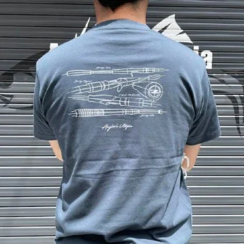 Тениска APIA T-Shirt Rod Print Navy