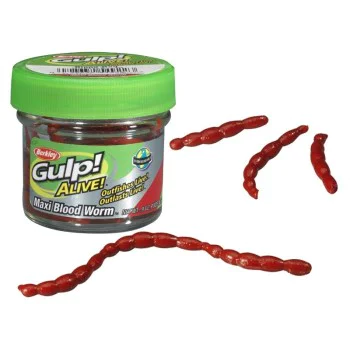 Силиконова стръв BERKLEY Gulp Alive Maxi Bloodworm