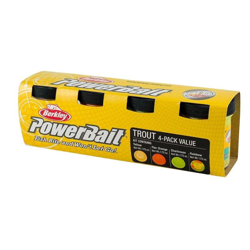 Паста за пъстърва - микс BERKLEY PowerBait Trout Bait Assortment 4x50g