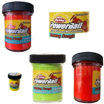Потъваща паста за пъстърва BERKLEY PoweBait Sinking Glitter Trout Bait 65g