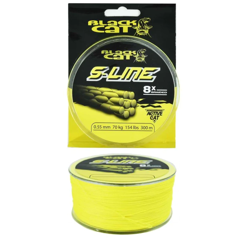 Плетено влакно BLACK CAT S-Line Yellow 300m