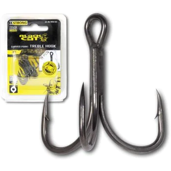 Тройни куки BLACK CAT Curved Point Treble Hook DG Coating 5pcs