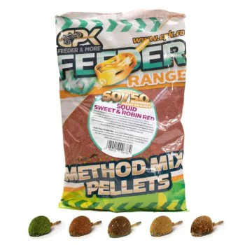 Захранка CPK Groundbait Method Feeder Mix 50/50 Squid Sweet and Robin Red 900g
