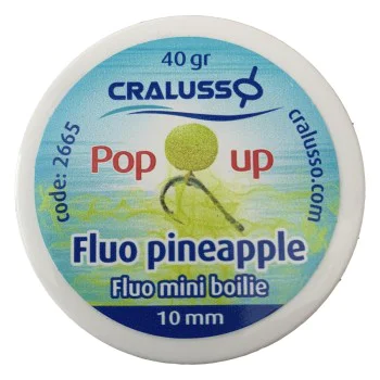 Плуващи топчета CRALUSSO Fluo Mini Boilie Pop Up Pineapple 10mm 40g