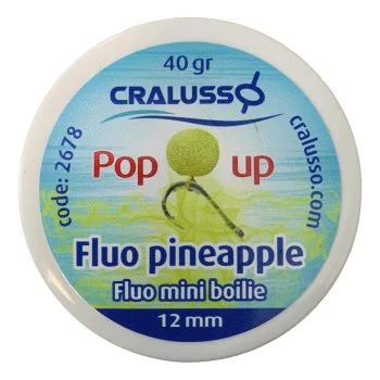 Плуващи топчета CRALUSSO Fluo Mini Boilie Pop Up Pineapple 12mm 40g