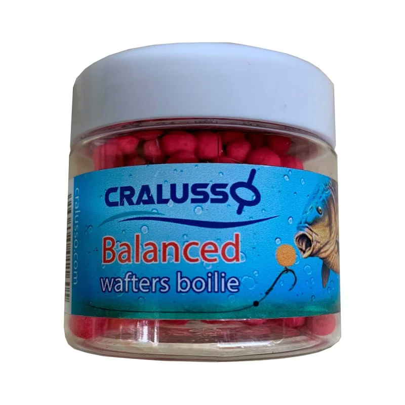 Неутрални дъмбели CRALUSSO Balanced Wafters Boilie Strawberry 6x7mm 20g