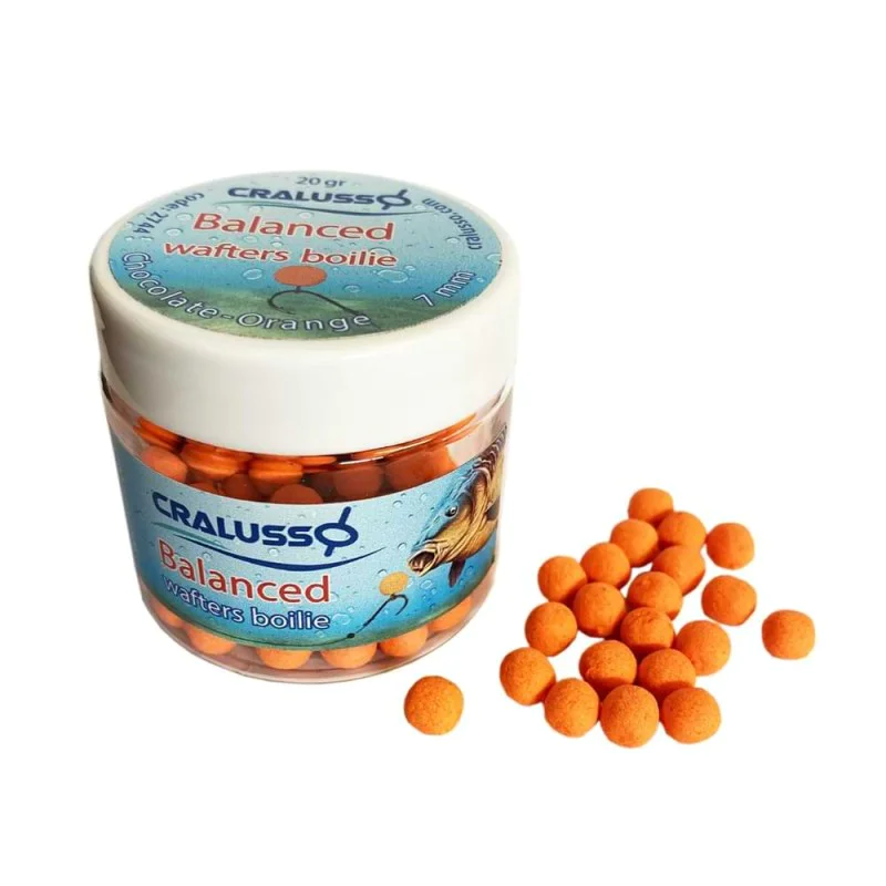 Неутрални дъмбели CRALUSSO Balanced Wafters Boilie Chocolate-Orange 7mm 20g