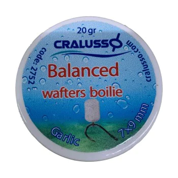 Неутрални дъмбели CRALUSSO Balanced Wafters Boilie Garlic 7x9mm 20g