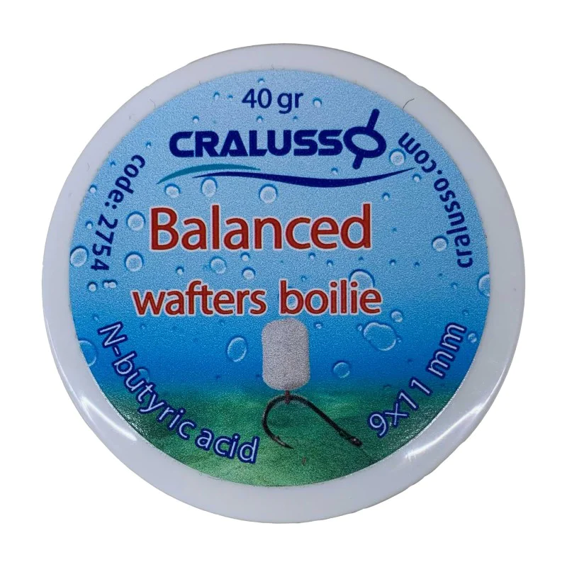Неутрални дъмбели CRALUSSO Balanced Wafters Boilie N-Butyric Acid 9x11mm 40g