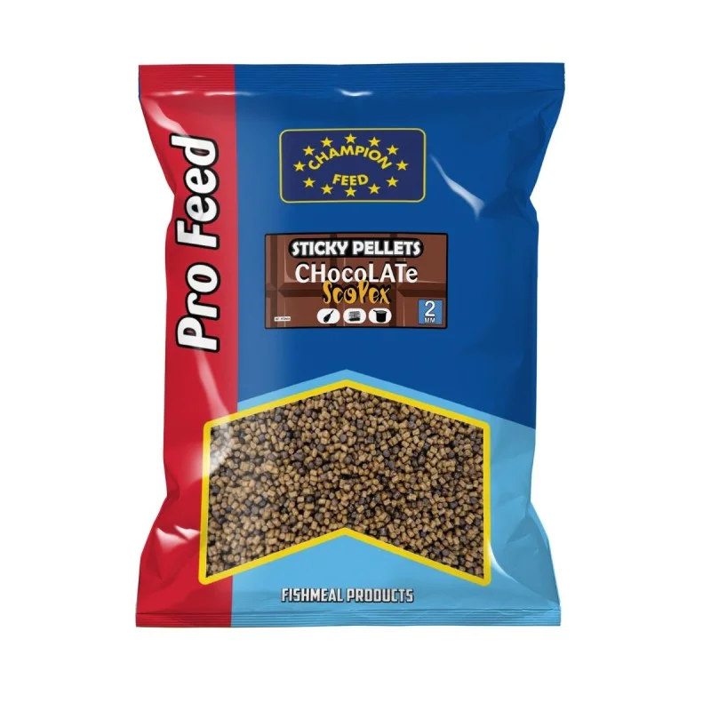 Метод пелети CHAMPION FEED Sticky Pellets 2mm Chocolate Scopex 650g