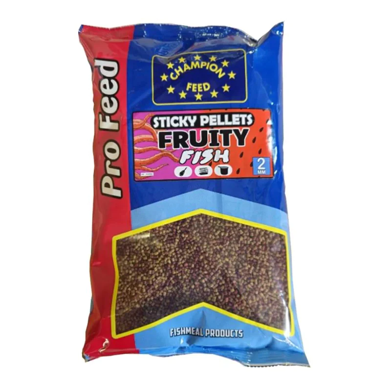 Метод пелети CHAMPION FEED Sticky Pellets 2mm Fruity Fish 650g