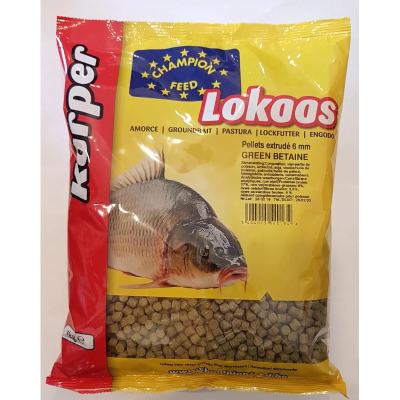 Пелети CHAMPION FEED Green Betaine 6mm Pellets 1kg