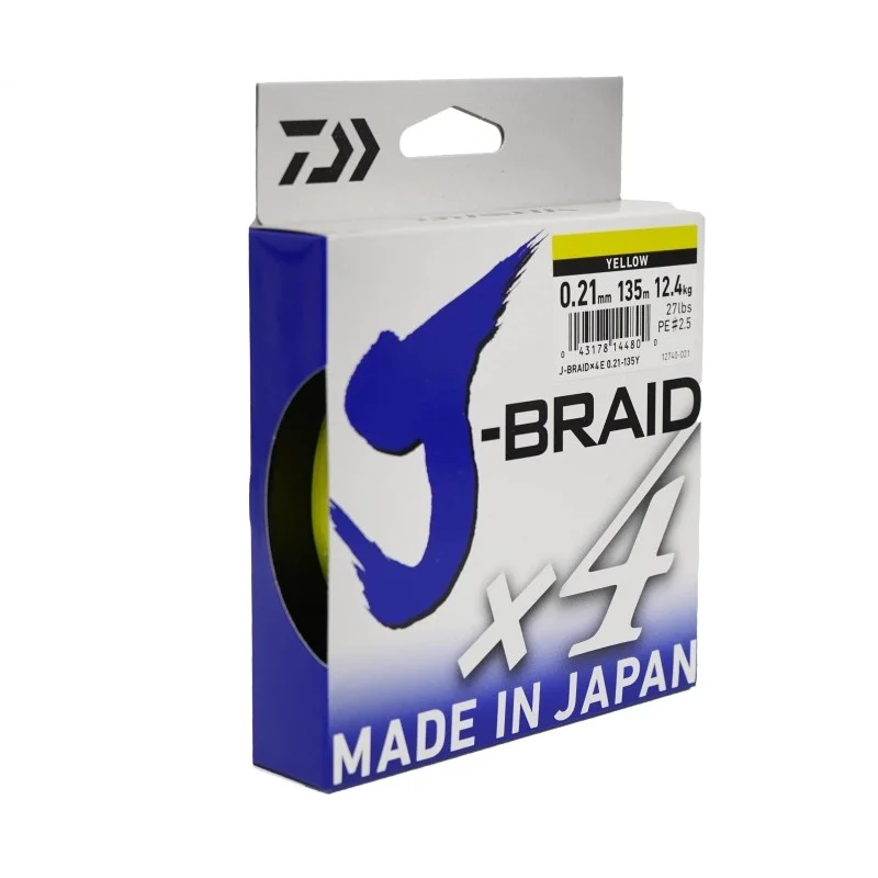Плетено влакно DAIWA J Braid X4 Yellow 135m