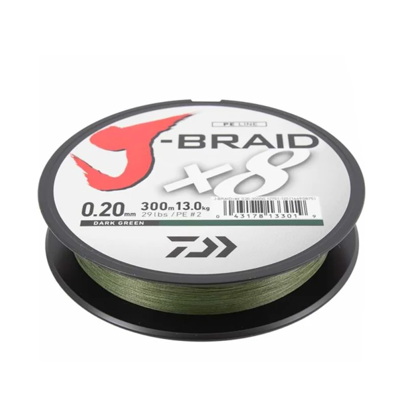 Плетено влакно DAIWA Bob J Braid X8 300m Dark Green