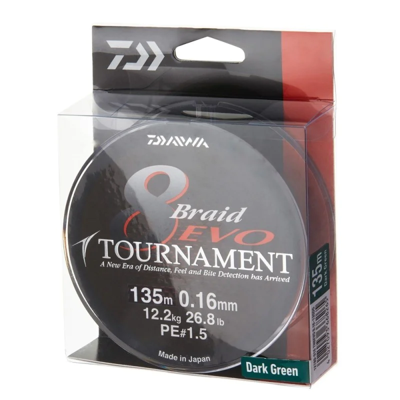 Влакно плетено DAIWA Tournament 8 EVO Braid 300m - Dark Green