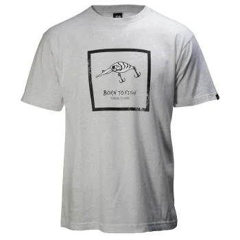 Тениска DAIWA T-Shirt BORN TO FISH Ash Gray Limited Edition