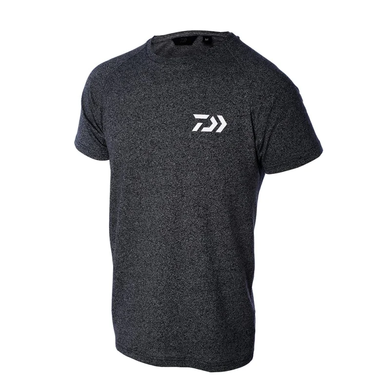 Тениска DAIWA DVEC T-Shirt Dark Grey & White