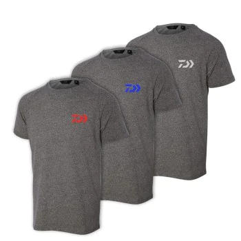 Тениска DAIWA DVEC T-Shirt Light Grey & White