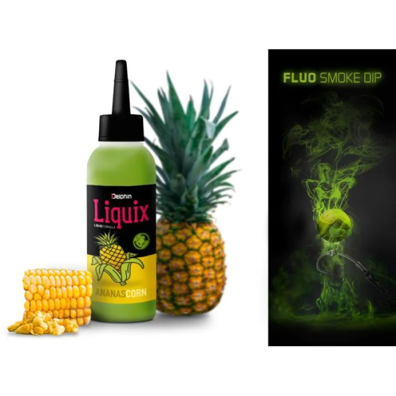 Пушещ дип DELPHIN Fluo Smoke Dip D SNAX LiquiX Ananas Corn 100 ml