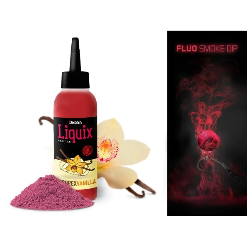 Пушещ дип DELPHIN Fluo Smoke Dip D SNAX LiquiX Scopex Vanilla 100 ml