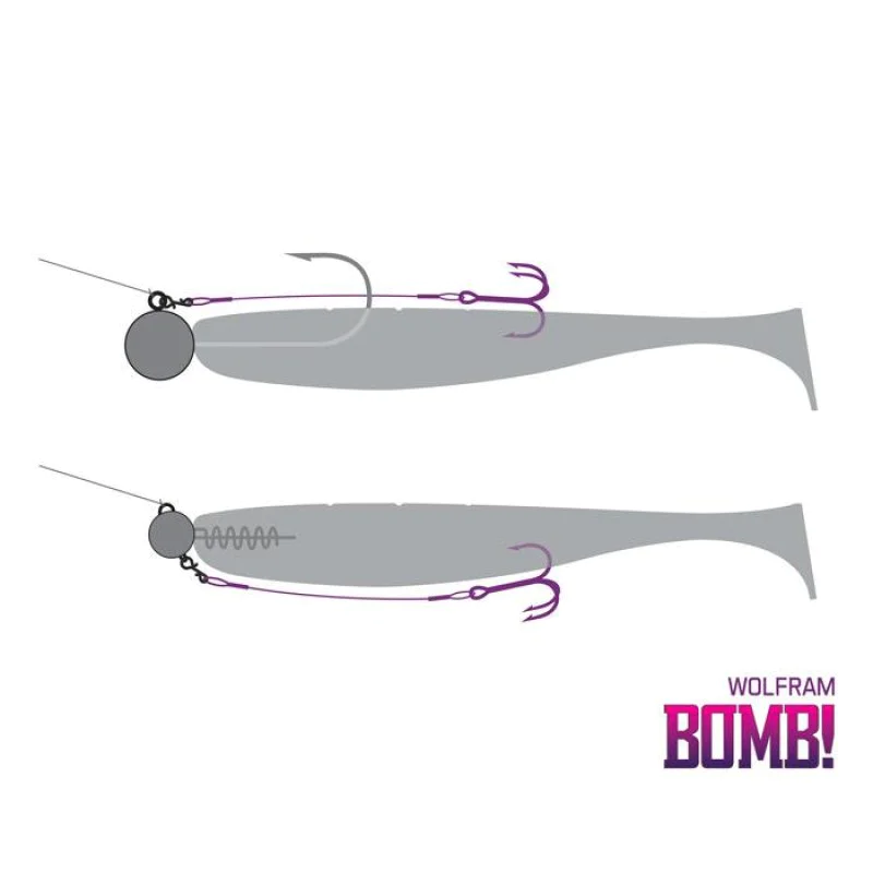 Волфрамов монтаж DELPHIN BOMB! Twisto Rigs Tungsten - 3pcs