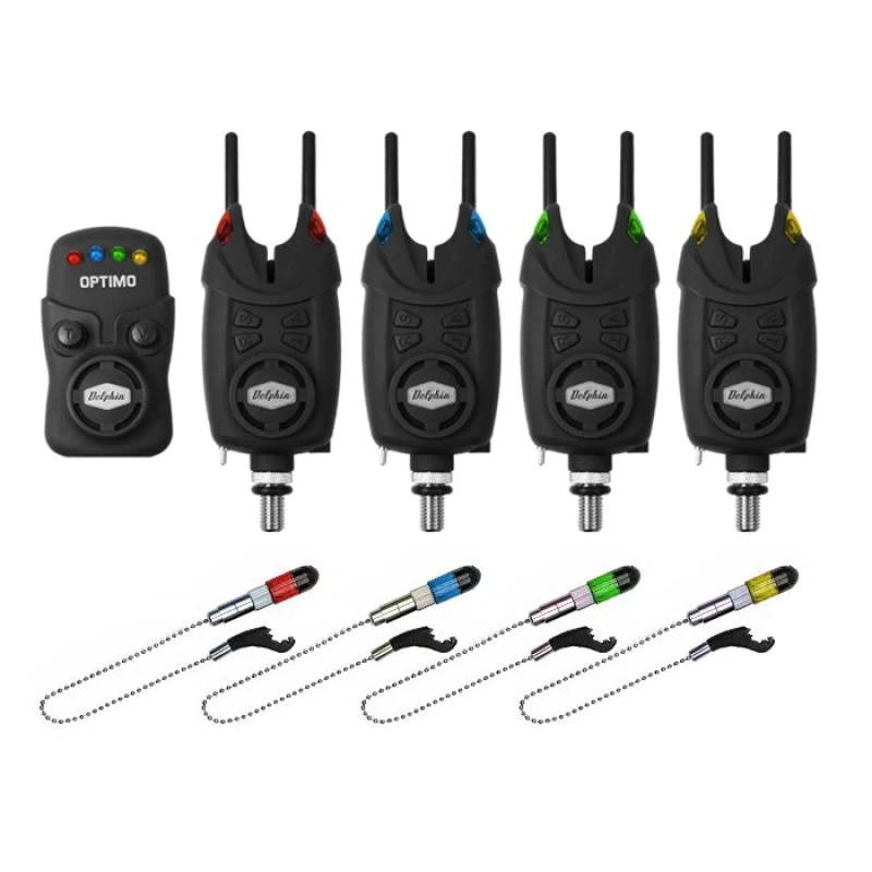 Сигнализатори DELPHIN Optimo 9v 4+1 CSWII set bait alarm and snag