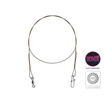 Стоманен повод DELPHIN BOMB! Stainless Steel Leader with Swivel and Snap