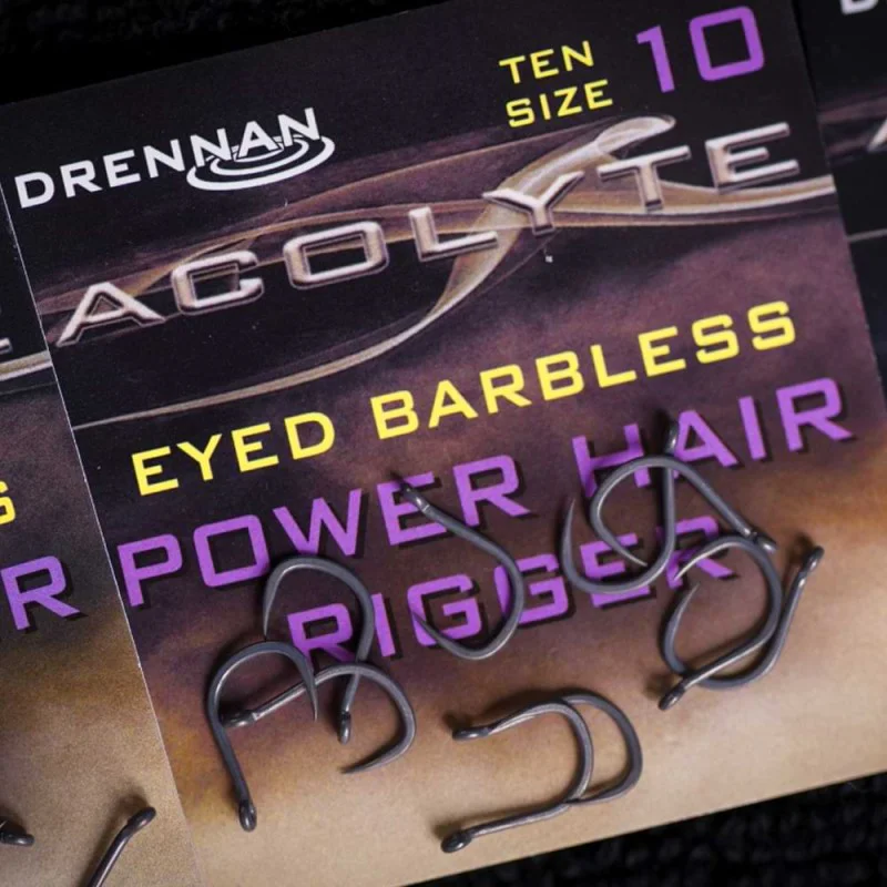 Куки без контра DRENNAN Acolyte Power Hair Riggers Barbless Hooks