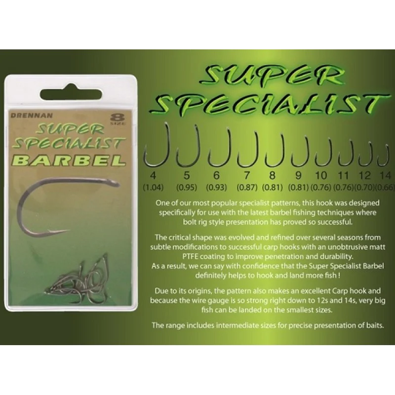 Куки единични DRENNAN Super Specialist Barbel