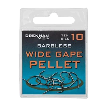 Куки единични без контра DRENNAN Barbless Wide Gape Pellet