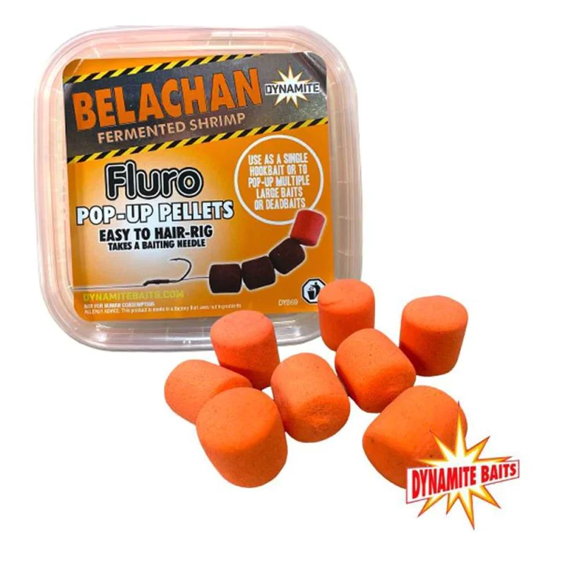 Плуващи пелети DYNAMITE BAITS Belachan Catfish Fluro Pop-Up Pellets 22mm