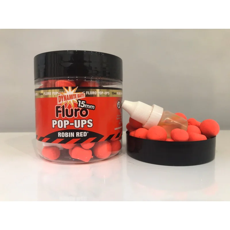 Плуваща стръв DYNAMITE BAITS Robin Red Fluro Pop-Up and Dumbells