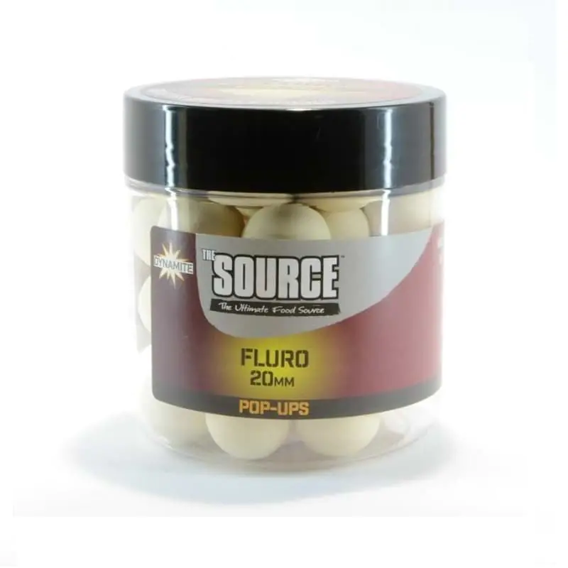Плуващи топчета DYNAMITE BAITS The Source White Fluro Pop-Up 20mm