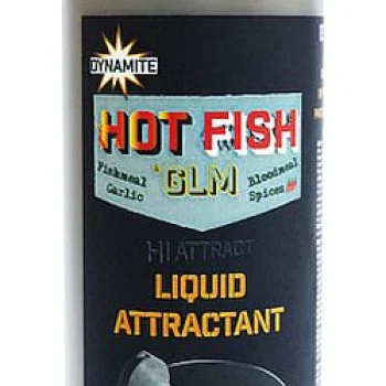 Течен ароматизатор DYNAMITE BAITS Liquid Attractant 500ml Hot Fish and GLM
