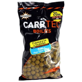 Протеинови топчета DYNAMITE BAITS Pineapple and Banana Carp Tec Boilies 20mm 2kg