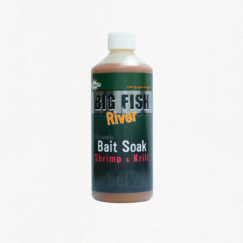 DYNAMITE BAITS Big Fish River Bait Soak - Shrimp and Krill 500ml
