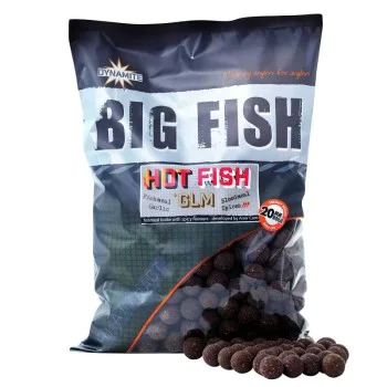 Протеинови топчета DYNAMITE BAITS Hot Fish and GLM Boilie 1.8kg
