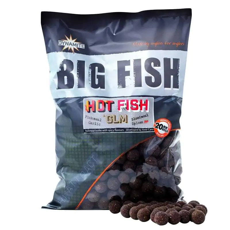 Протеинови топчета DYNAMITE BAITS Hot Fish and GLM Boilie 1.8kg