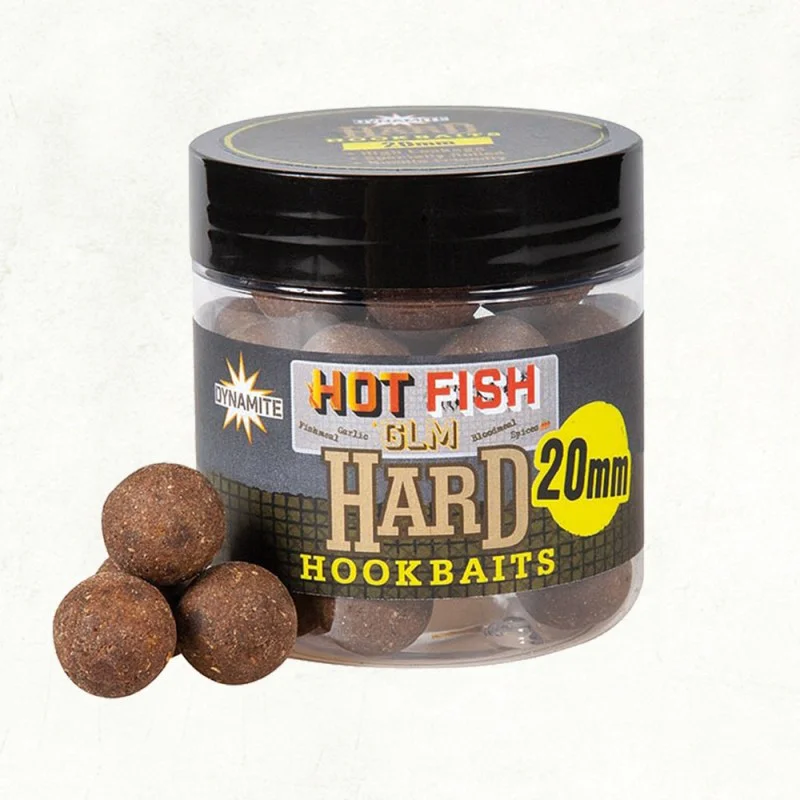 Стръв DYNAMITE BAITS Hot Fish and GLM Hard Hookbaits 20mm