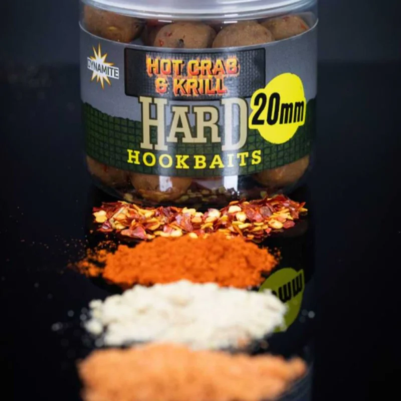 Стръв DYNAMITE BAITS Hot Crab and Krill Hard Hookbaits 20mm