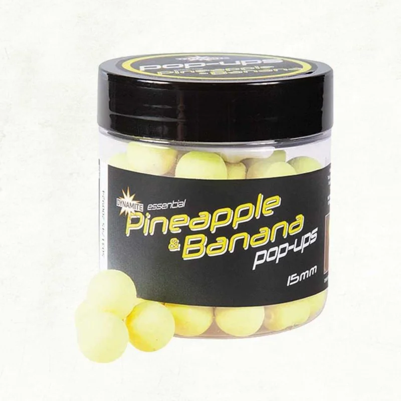 Плуващи топчета DYNAMITE BAITS Pinaple and Banana Fluro Pop-ups 15mm