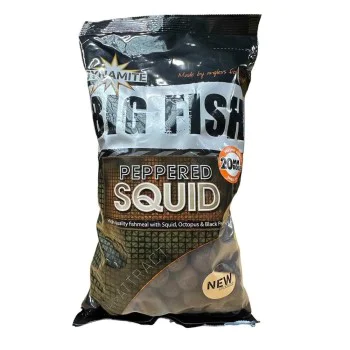 Протеинови топчета DYNAMITE BAITS Peppered Squid Boilies 20mm 1.8kg