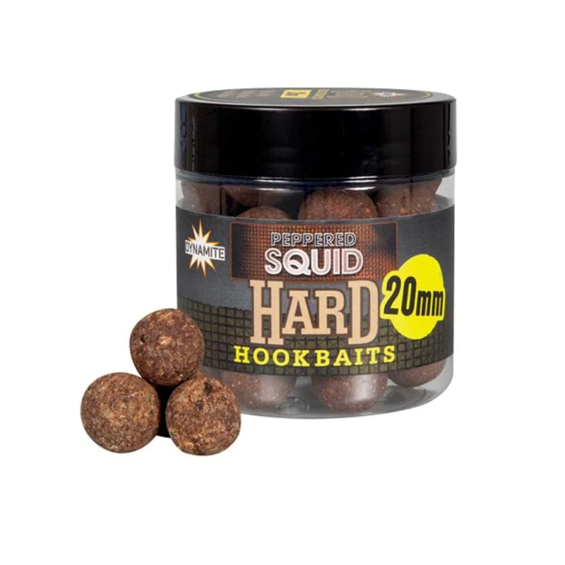 Стръв DYNAMITE BAITS Peppered Squid Hard Hookbaits 20mm