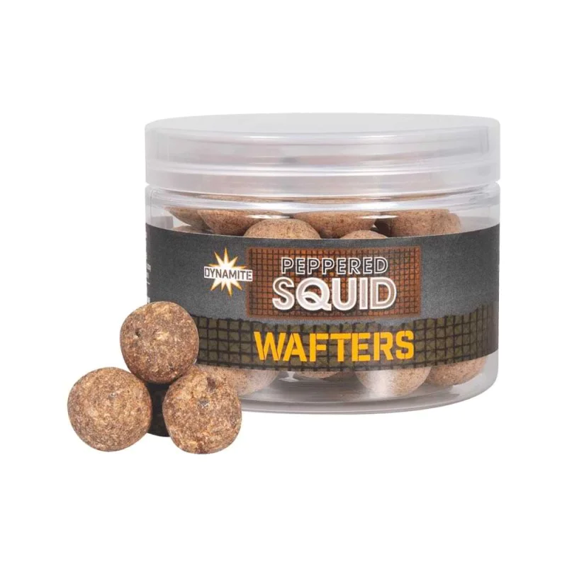 Неутрални топчета DYNAMITE BAITS Peppered Squid Wafters 15mm