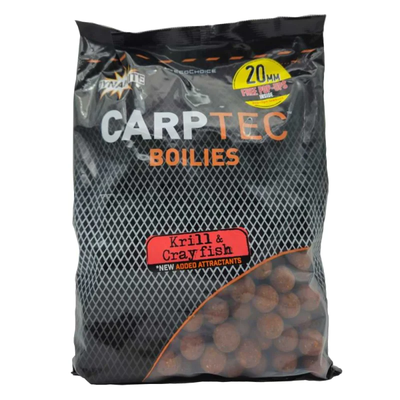 Протеинови топчета DYNAMITE BAITS Krill and Crayfish Carp Tec Boilies 20mm 1.8kg