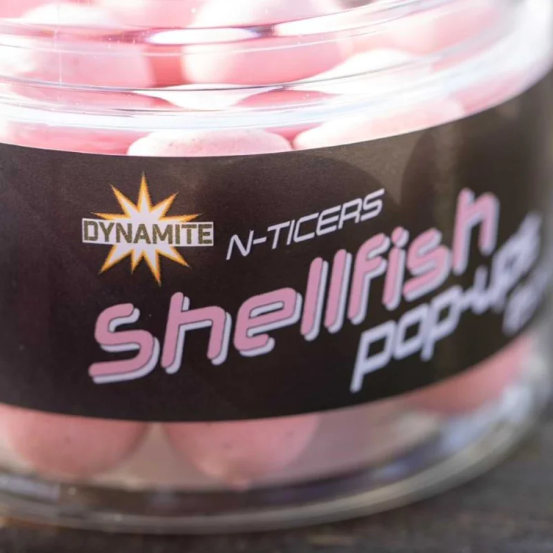 Плуващи топчета DYNAMITE BAITS N-Ticers Shellfish Pop-Up 15mm