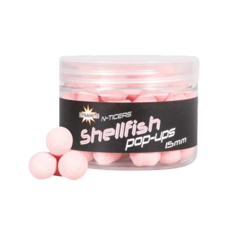 Плуващи топчета DYNAMITE BAITS N-Ticers Shellfish Pop-Up 15mm