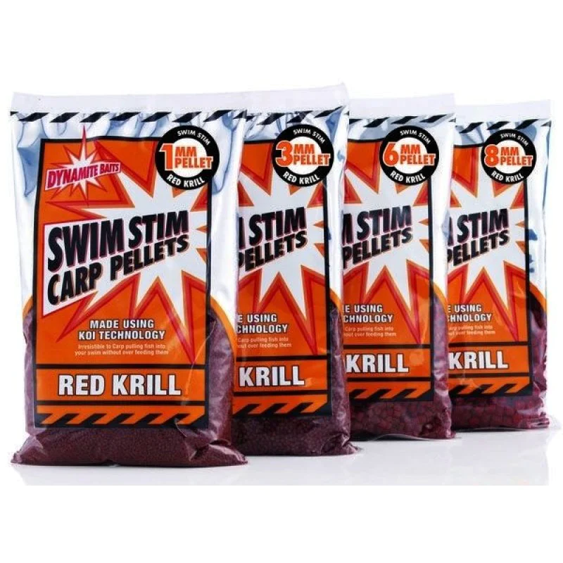 Пелети за хранене DYNAMITE BAITS Swim Stim Red Krill Pellets 900g