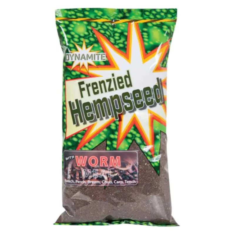 Захранка DYNAMITE BAITS Frenzied Hemp Dark Worm Groundbait 1kg