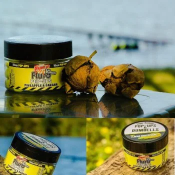 Плуващи дъмбели DYNAMITE BAITS Pineapple Banana Fluro Pop-Ups - Dumbells